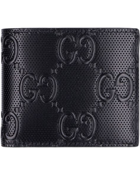 Gucci GG Embossed Leather Bi Fold Wallet 